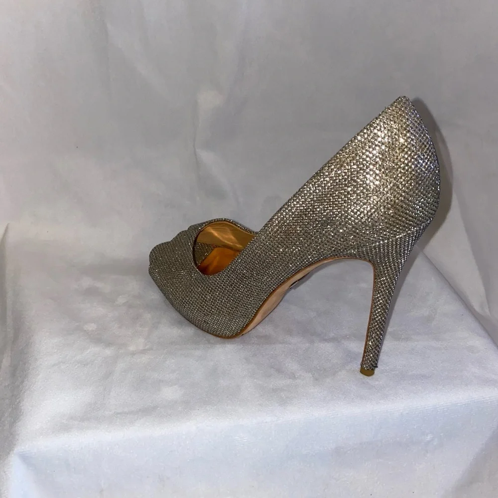 Badgley Mischka Sparkle Heels - Picture 3 of 6